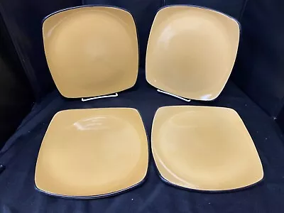 Corell Hearthstone Stoneware 9  Salad Plates Yellow Set Of 4 • $32