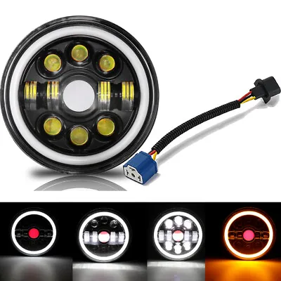 7  Universal LED Headlight For Honda Suzuki Yamaha Kawasaki Harley Motorcycle • $39.99