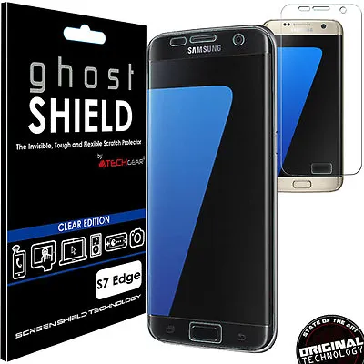 1x TECHGEAR (TPU) FULL COVERAGE Screen Protector For Samsung Galaxy S7 Edge • £1.95