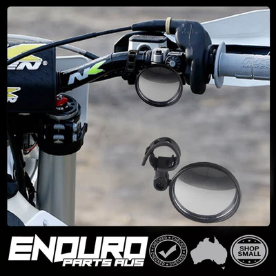 $10.99 • Buy Dirt Bike Mirror Motorbike Fold Able / Small / Rec Rego Enduro Swivels 360 Moto