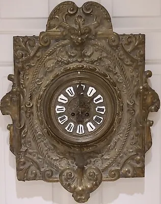 $249.99 • Buy Antique 19th C. Farcot French Victorian Ornate Brass Nouveau Repousse Wall Clock