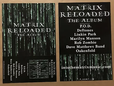 MATRIX  Rare DOUBLE SIDED PROMO POSTER FLAT For 2003 CD LINKIN PARK Deftones POD • $24.99