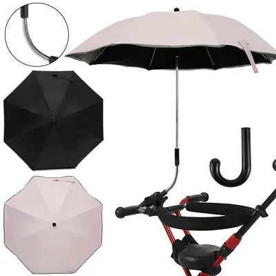 Pram Parasol Foldable Baby Stroller Umbrella With Safety Reflective Strip Vsad • $30.29