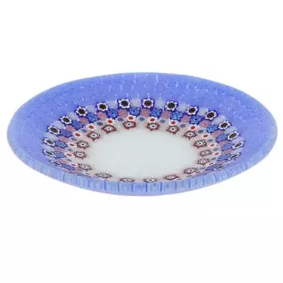 GlassOfVenice Murano Millefiori Round Plate - Periwinkle • $199.95