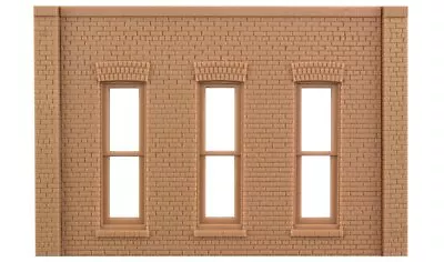 Woodland Scenics DPM 90105 O Scale Wall Sections - Rectangle Window Wall 2-Pack • $7.99