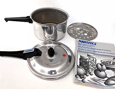 Vintage Mirro 4 Quart Aluminum Pressure Cooker Pot M-0534 Manual Jiggler Lid • $49.99