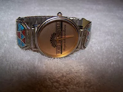 Vtg Mens Fort McDowell Gaming Watch W/Tuquoise Coral Watch Tips-REPAIR PARTS • $1.99