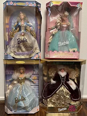 Lot O 4 Vintage Barbie Doll Collector Cinderella Rapunzel Sleeping B H Holidays • $49.99