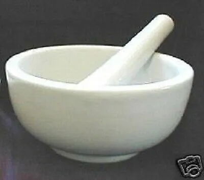 Brand New White Porcelain Mortar And Pestle  Ships Fast From Usa Seller!! • $9.95