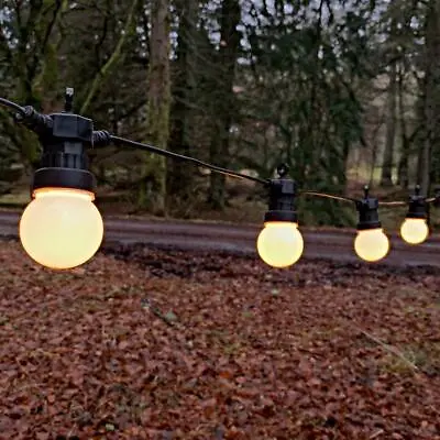 3 - 30 M Festoon Outdoor String Lights Warm White LED Globe Bulb Garden Party • £112.99