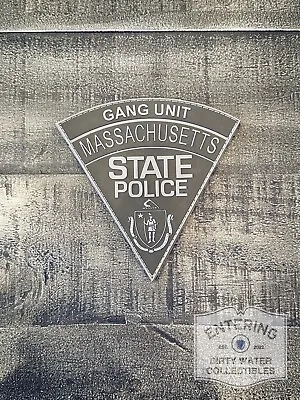 Massachusetts State Police Gang Unit Hook And Loop PVC Patch SUBDUED • $12.99