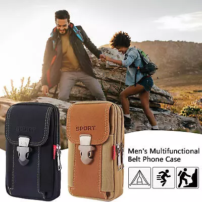 Universal Canvas Waterproof Mobile Phone Bag Wallet Case Belt Pouch Coin Purse  • $10.64