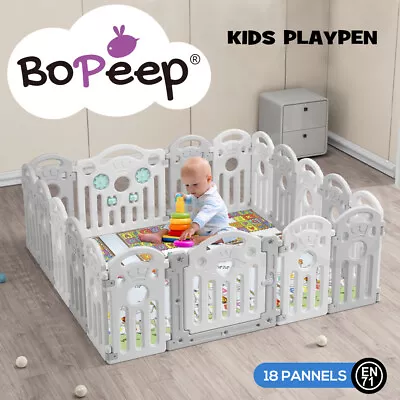 Bopeep Kids Playpen Baby Safety Gate Toddler Fence Child Play Game Toy 18 Panels • $138.99