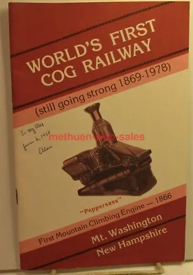 Book~Mt. Washington Cog Rwy~Old Mr. Boston Distillers~1978~Peppersass~NH Liquor • $15