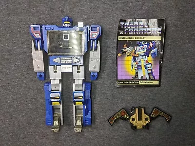 Vintage G1 Generation 1 TRANSFORMERS Communicator SOUNDWAVE & Decepticon BUZZSAW • $49.99