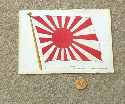 £15 • Buy Antique Silk BDV Cigarettes Cigarette Card With Old Japan Man Of War Flag