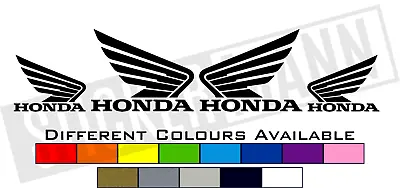 4 X HONDA WING TANK MOTORCYCLE STICKERS / DECALS - DIFFERENT COLOURS AVAILABLE • £5