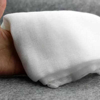 100% Cotton Cheese Cloth Food Strain Muslin Gauze Draining Fabric 44  By Meter • £5.84