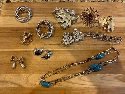 Lot Of Signed Designer Sarah Coventry ( Earrings Brooches Necklace) • $9.99