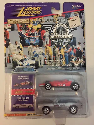 1996 Johnny Lightning 2-Pack 1:64 #2 Mario Andretti Indy 500 Win & Gray Pace Car • $5.99