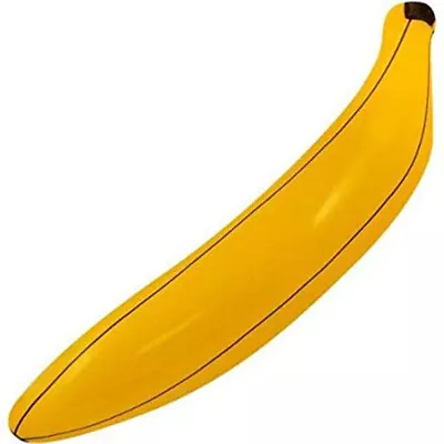 Inflatable Yellow Big Banana 58cm High Fancy Dress Accessory Prop HawaiIan Party • £3.99