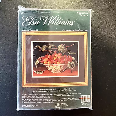 Rare Elsa Williams Needlepoint Tapestry Embroidery Kit 6427 Vintage Cherries NIP • $40