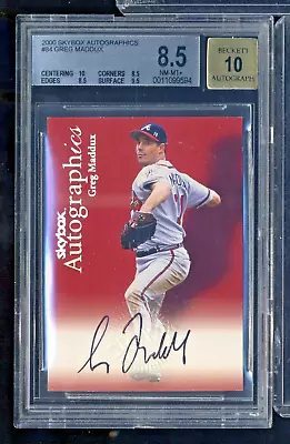 Greg Maddux 2000 Autographics Autograph BGS 8.5 Auto 10 Atlanta Braves HOFer • $174.99