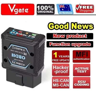 Vgate VLinker FS Bluetooth Ford FORScan HS/MS-CAN OBD2 Car Diagnostic Scanner • $82.80