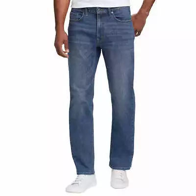 Eddie Bauer Men's Jeans Straight Fit 5-Pocket Style Blue Dark Blue Colors NEW • $28.99