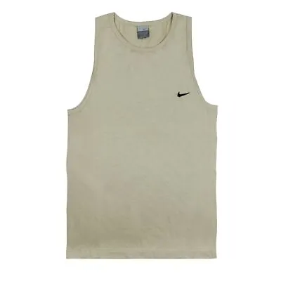 Nike Mens Training Tank Top Casual Vest Beige 163552 168 • £17.99