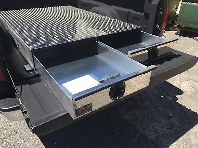 BB96LP 2 Drawer Truck Bed Tool Box By HMF 96  Long X 48  Wide X 7 1/2  Tall • $2550.15