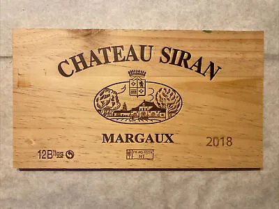 1 Rare Wine Wood Panel Chateau Siran Margaux Vintage CRATE BOX SIDE 9/23 710 • $7.95