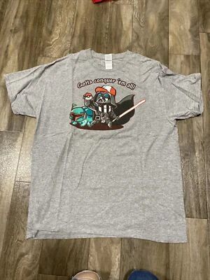 $6.44 • Buy Darth Vader T Shirt - Size L Pokemon Cartoon Gotta Catch Them All