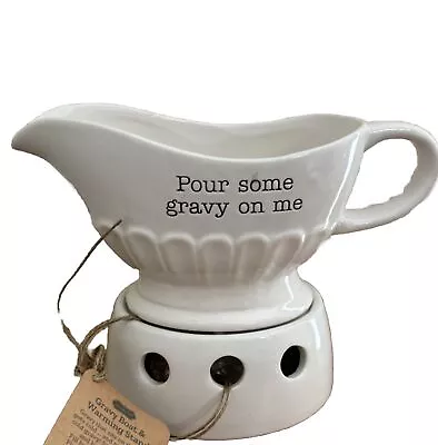 Mud Pie GRAVY BOAT WARMING Set • $15.99