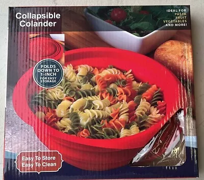 ABAS Collapsible Colander Folding Strainer Sieve Space Saver Kitchen Camping • £5.79