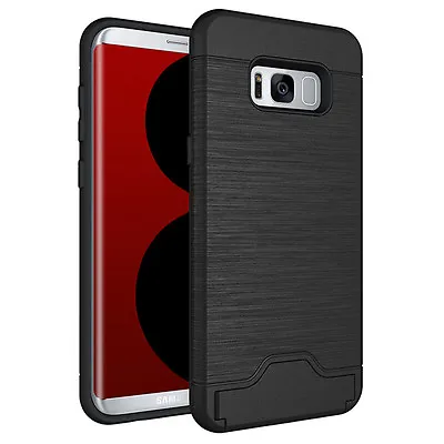 $11.99 • Buy Galaxy S8/ S8 Plus Case, Card Holder KickStand Case Cover For Samsung S8/S8 Plus
