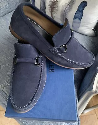 Men’s M&S Suede Loafers Shoes Size 7.5 UK Blue • £9.99