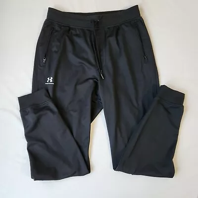 Under Armour Sweatpants Adult Large Loose Fit Joggers Coldgear Black Mens • $24.99