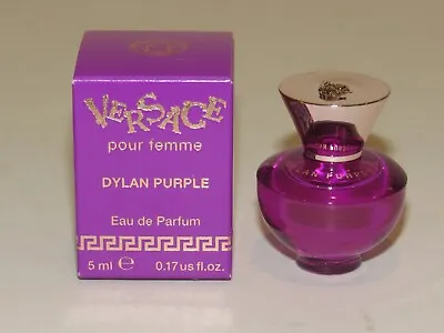 Versace Dylan Purple Eau De Parfum 0.17 Oz 5 ML Women Perfume MINI Bottle NIB • $14.90