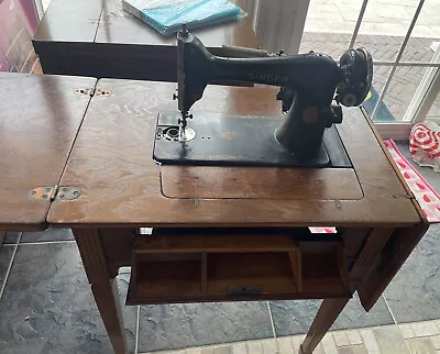 Vintage SINGER Sewing Machine With Table Stand Model AD048700 • $159.99