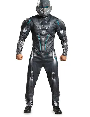 Halo Spartan Locke Muscle Adult Halloween Costume Men XL & XXL FULL HELMET-NEW • $59.99