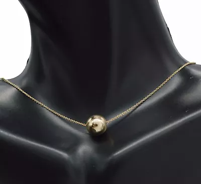  NEW 14K Solid Yellow Gold Single 8mm Bead Necklace 16'' 18''  20'' • $144.62