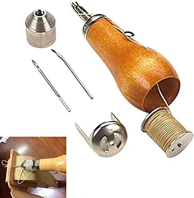 Speedy Stitcher Sewing Awl For Leather And Fabrics With Two Needles & Thread NEW • £24.99