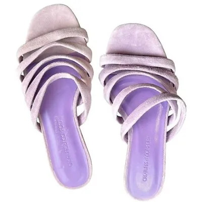 NEW Creatures Of Comfort Sz 36.5 Como Suede Sandal Slide Lilac Purple • $52.50