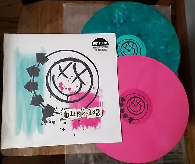 Blink 182 - Self Titled PINK/GREEN ETCHED Vinyl Gatefold /2000 NOFX Green Day  • $125