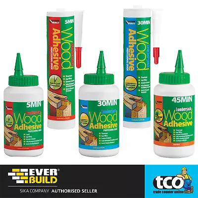 £11.20 • Buy Everbuild Lumberjack PU Wood Adhesive | 5 Min / 30 Min / 45 Min | X2 X4 X6 X12