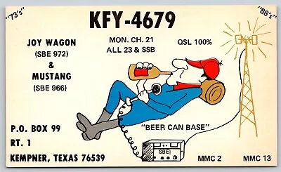 QSL CB Ham Radio Card KFY-4679 Kempner Texas Joy Wagon & Mustang • $4.99