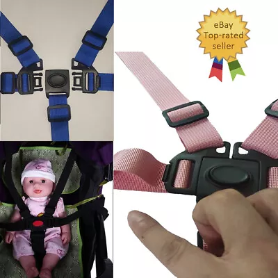 $11.88 • Buy Safe Belt 5 Point Safety Stroller High Car Strap Baby Kids Harness Chair Pram