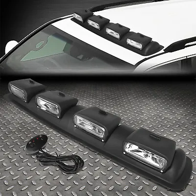 Universal Off-road Black Frame Clear Roof Mounted Fog Light+switch+harness Kit • $62.99
