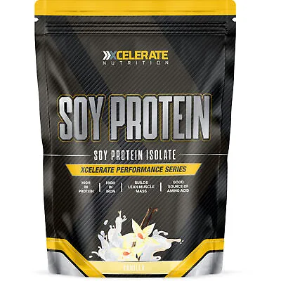 XCelerate Nutrition Soy Protein 1kg/2kg/5kg Vegan Protein Powder All Flavours • £12.99